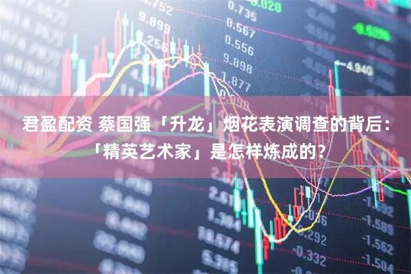 君盈配资 蔡国强「升龙」烟花表演调查的背后：「精英艺术家」是怎样炼成的？